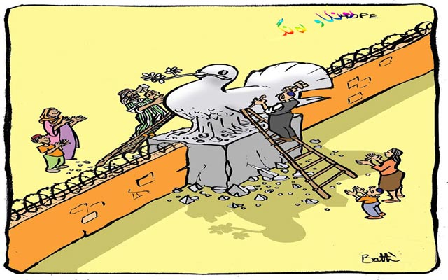 كاریكاتێر،  كاریكاتێری ئاشتی