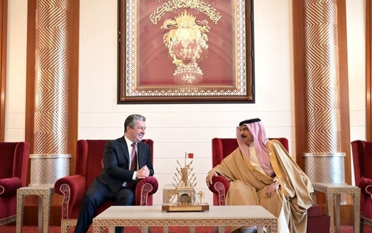 مسرور بارزاني وملك البحرين يبحثان أوضاع المنطقة