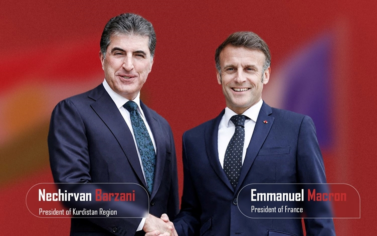 Nêçîrvan Barzanî û Macron: Divê rê li ber berfirehbûna şer bê girtin