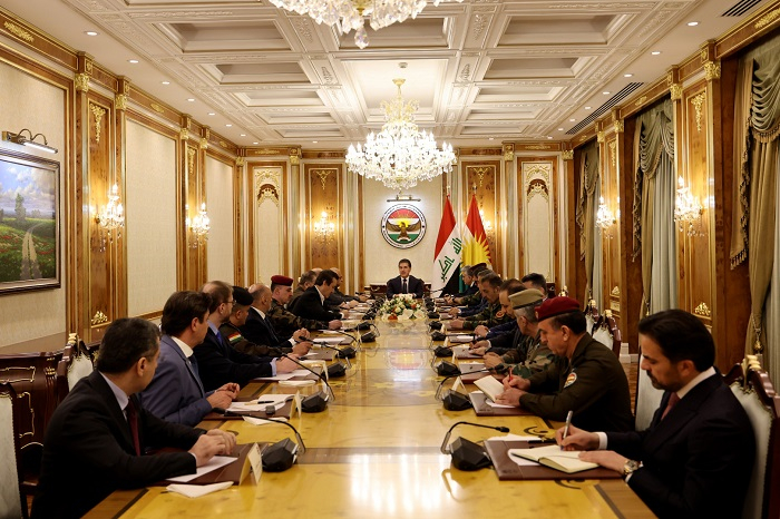 President Nechirvan Barzani presides over a high-level military and security meeting