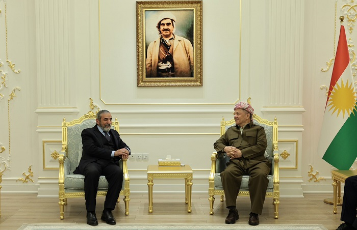Barzani Urges Political Unity and Dialogue in Meeting with Kurdistan Islamic Union Leader