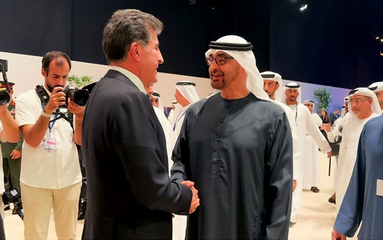 رئيس الإمارات لنيجيرفان بارزاني: ندعم أمن واستقرار إقليم كوردستان