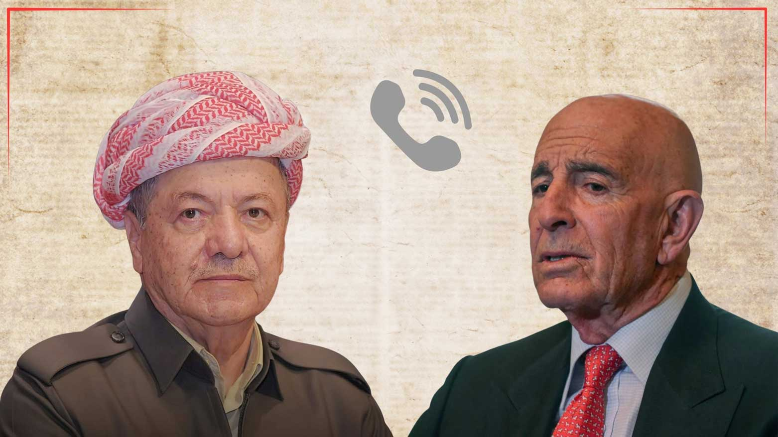 الرئيس مسعود بارزاني يتلقى اتصالاً هاتفياً من مبعوث الرئيس الأمريكي الخاص