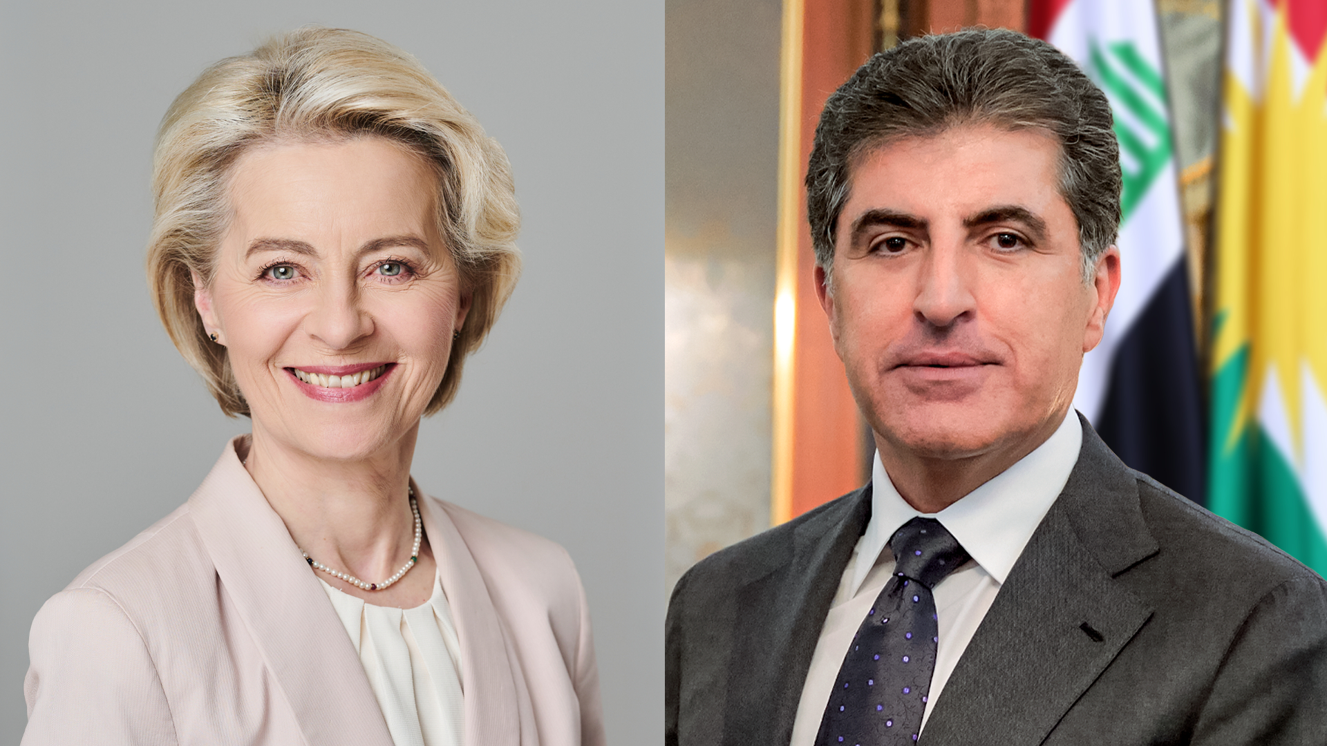 President Nechirvan Barzani and President of the European Commission Ursula von der Leyen discuss regional developments