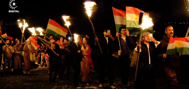 Bi alayên Kurdistanê û meşaleyan li Farqînê Newroz hat pîrozkirin