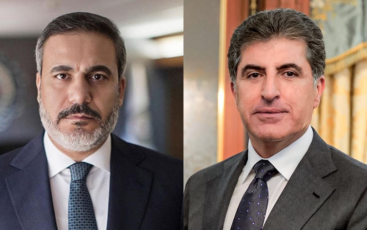 هاكان فيدان لنيجيرفان بارزاني: آمل أن يكون نوروز عاملاً لتعزيز الصداقة والوئام