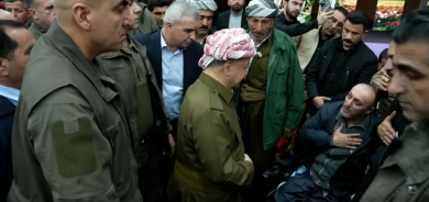 الرئيس بارزاني يشارك في مراسم عزاء شهداء البيشمركة الستة في سوران