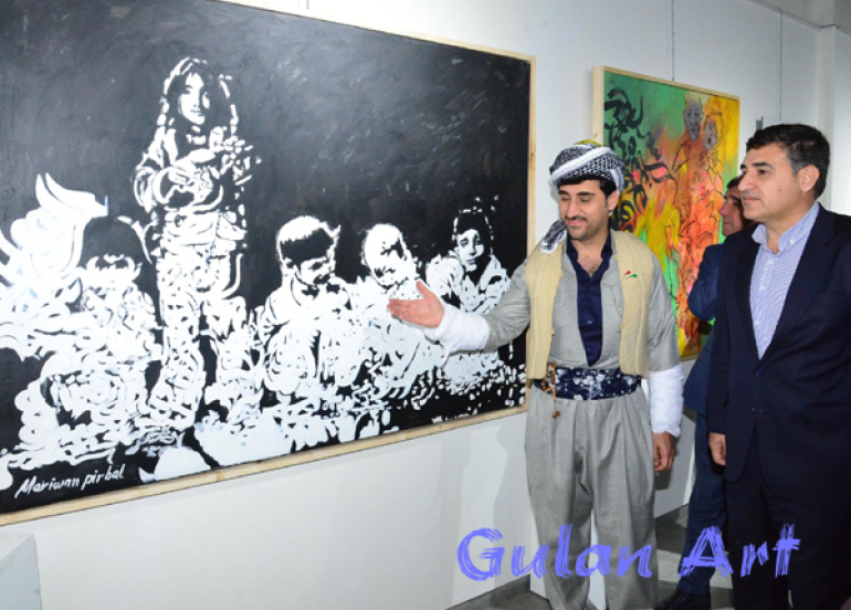 هونەرمەند مەریوان پیرباڵ پێشانگەیەكی تایبەتی شێوەكاری كردەوە