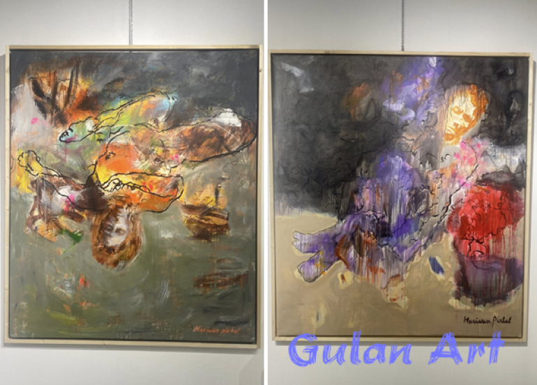 هونەرمەند مەریوان پیرباڵ پێشانگەیەكی تایبەتی شێوەكاری كردەوە