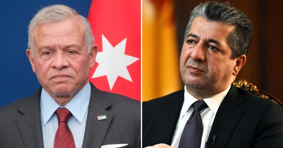 King Abdullah II Offers Condolences to Prime Minister Masrour Barzani
