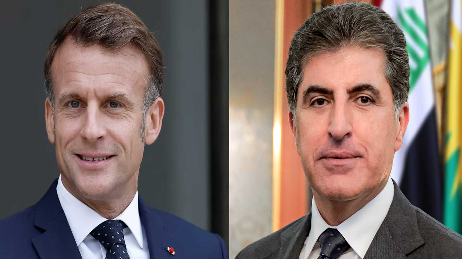 نيجيرفان بارزاني يتلقى اتصالاً هاتفياً من الرئيس الفرنسي إيمانويل ماكرون