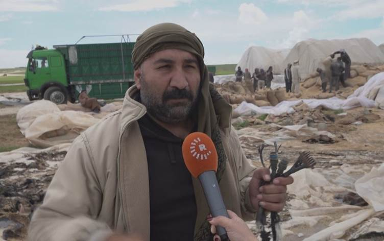 Rojavayê Kurdistanê: Di êrişa bi dronan de 12 hezar kîs genim şewitîn