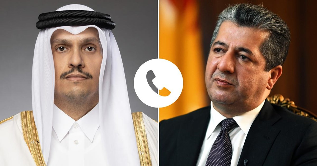 PM Masrour Barzani and Mohammed bin Abdulrahman Al Thani Discuss Regional Security, Condemn Terrorist