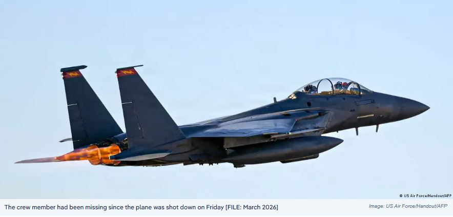 U.S. Airman Rescued After Iran Downs F-15E