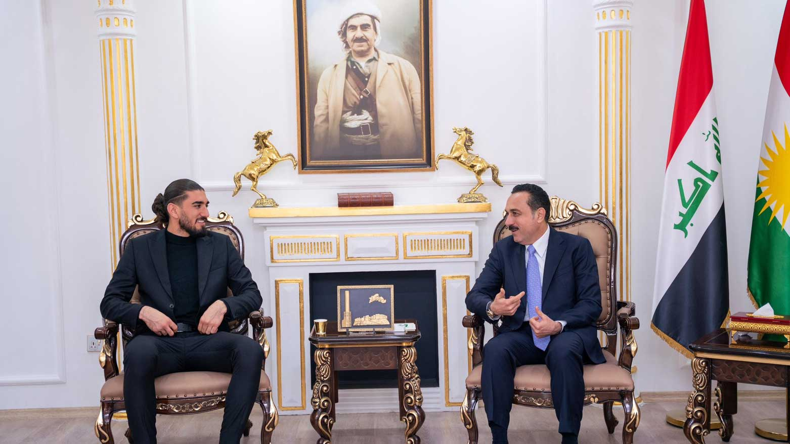 محافظ أربيل يستقبل النجم الدولي 