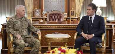 رئيس إقليم كوردستان يبحث مع الجنرال لامبيرد سبل مواجهة التحديات الأمنية وملاحقة 