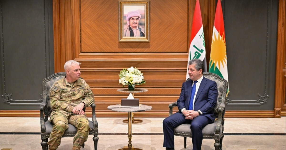 Prime Minister Masrour Barzani receives Commander of Coalition Forces in Iraq and Syria