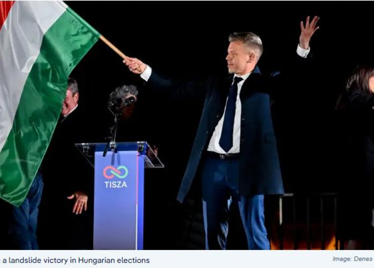 Pro-European Candidate Peter Magyar Wins Landslide Election in Hungary, Ending Viktor Orbán’s 16-Year Rule