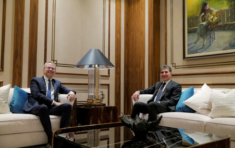 نيجيرفان بارزاني والسفير الفرنسي يؤكدان أهمية استمرار وقف إطلاق النار في المنطقة