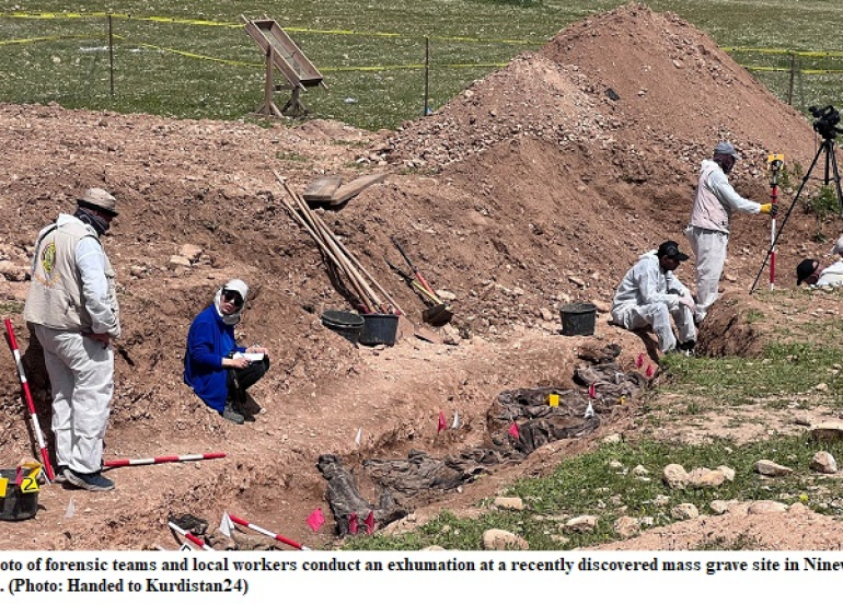 Mass Graves Discovered in Nineveh: Remains of Peshmerga Fighters, Ezidi Kurds, and Civilians to Be Exhumed