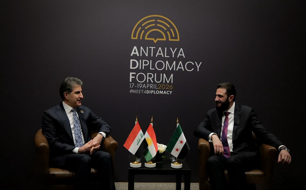 Kurdistan Region President Meets Syrian President Ahmed al-Sharaa at Antalya Diplomacy Forum