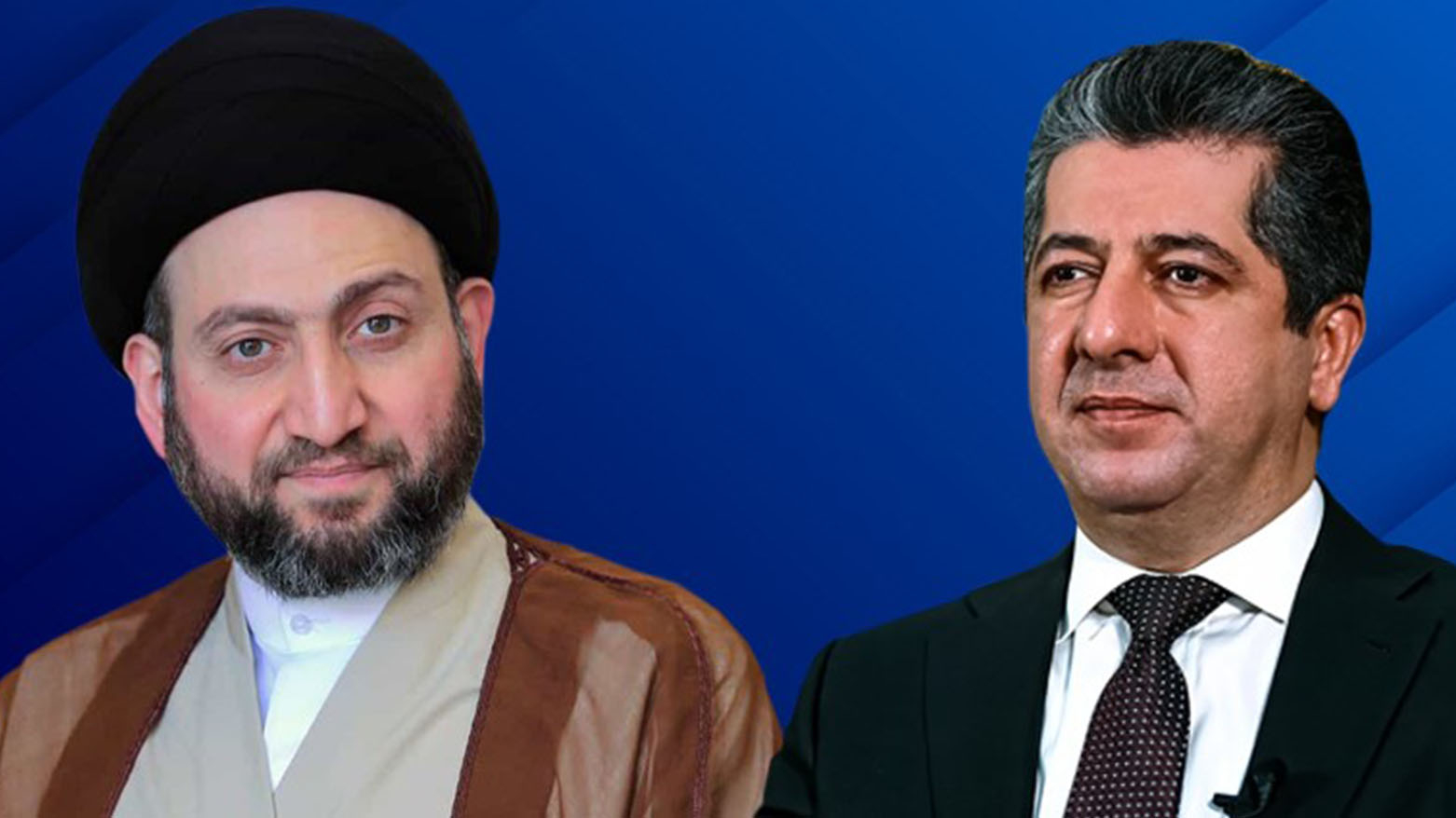 رئيس حكومة إقليم كوردستان يهنئ الحكيم بإعادة انتخابه رئيساً لتيار الحكمة