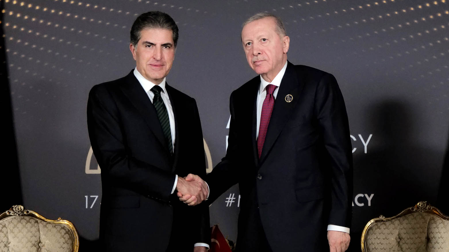 Nêçîrvan Barzanî û Erdogan nexşerêya nû ya aramî û geşepêdanê gotûbêj dikin