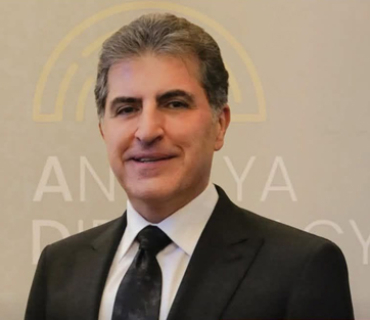 نێچیرڤان بارزانی لە ئەنتالیا .  .  . نوێنەرایەتیکردنی شكۆی  سیاسیی هەرێمی كوردستان