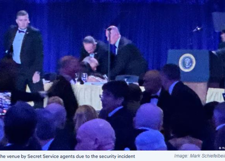 Trump Evacuated After Gunfire at White House Correspondents’ Dinner; Suspect in Custody