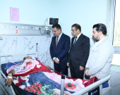 ممثلاً عن رئيس الحكومة مسرور بارزاني.. وزير الصحة يتفقد جرحى حادث كركوك في مشفى طوارئ غرب أربيل