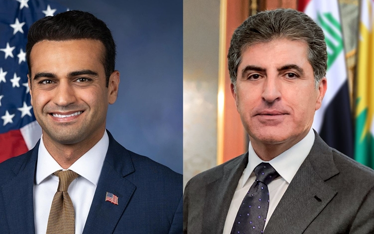 نيجيرفان بارزاني وعضو الكونغرس أبراهام حمادة يبحثان أوضاع المنطقة