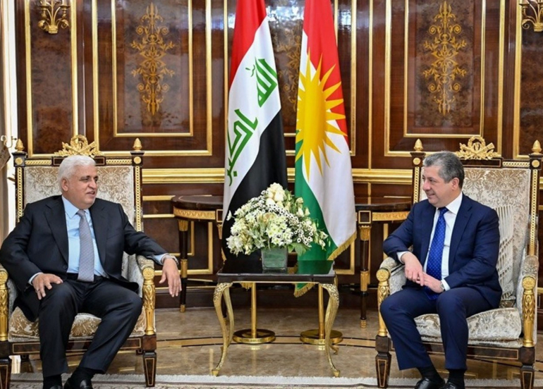 Mesrûr Barzanî û Falih Feyaz pêkanîna kabîneya nû ya hikûmeta federal gotûbêj kirin