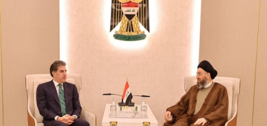 الحكيم خلال استقباله نيجيرفان بارزاني: أكدنا أهمية إنهاء الصراع الدائر بالمنطقة