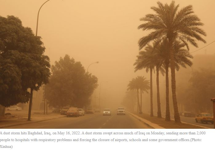 Dust Storm Sweeps Iraq, Sends Over 1,100 to Hospitals with Breathing Difficulties