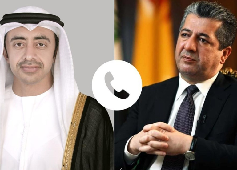 Serokwezîr Barzanî û Wezîrê Derve yê Îmaratê rewşa navçeyê û peywendiyên dualî gotûbêj kirin