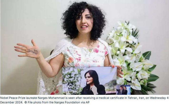 Nobel Laureate Narges Mohammadi Reportedly “Between Life and Death” Amid Severe Health Decline in Iranian Prison