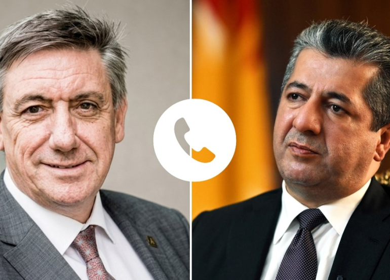 Prime Minister Masrour Barzani and Belgian Deputy Prime Minister Discuss Bilateral Relations