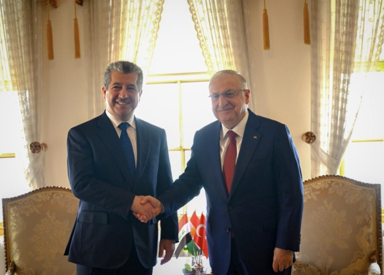 Mesrûr Barzanî û Wezîrê Berevaniyê yê Tirkiyê guhertinên dawî û pêşhatên navçeyê gotûbêj kirin