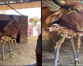 مانگرتنی مانگایەك بۆ بێچووەكەی