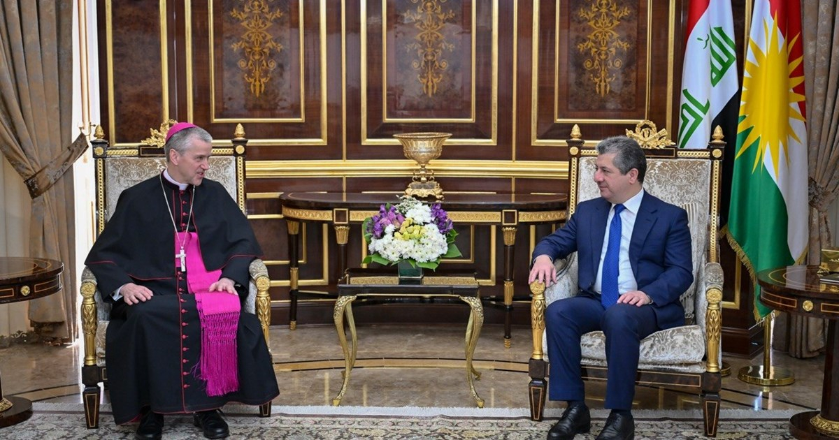 Prime Minister Masrour Barzani Receives Vatican Ambassador to Iraq