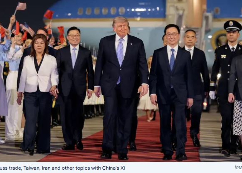 Trump Arrives in China for High-Stakes Summit with Xi Jinping