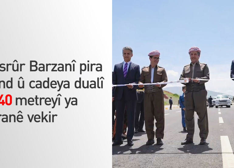 Serokwezîr Mesrûr Barzanî pira bilind û cadeya dualî ya 40 metreyî ya Soranê vekir