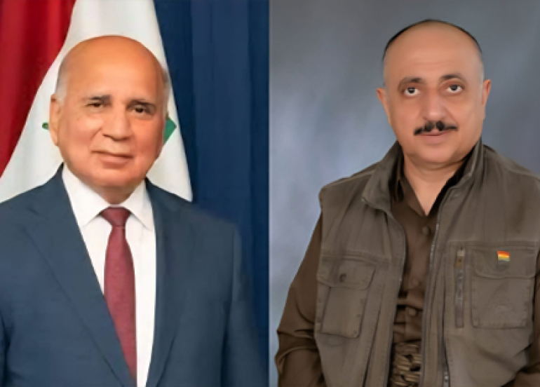 غەفوور مەخمووری  پیرۆزبایى له د. فوئاد حوسێن وەزیرى دەرەوەى عێراق كرد
