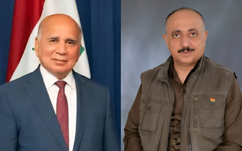 غەفوور مەخمووری  پیرۆزبایى له د. فوئاد حوسێن وەزیرى دەرەوەى عێراق كرد