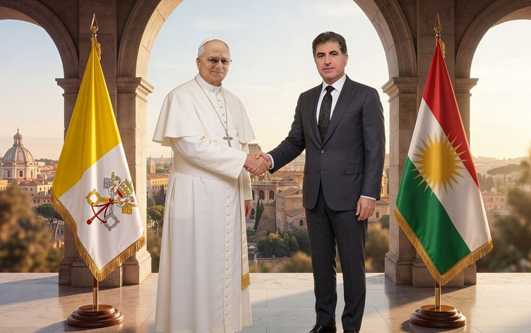 نيجيرفان بارزاني يصل إلى الفاتيكان ويجتمع مع البابا ليو الرابع عشر