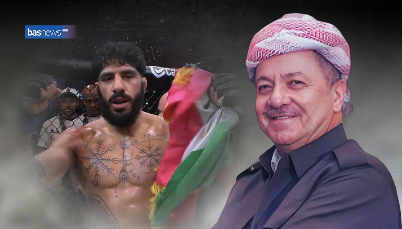 Serok Barzanî pîrozbahî li pehlevanê cîhanî Namo Fazil kir