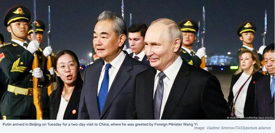 Vladimir Putin Arrives in Beijing for Talks with Xi Jinping Amid Global Attention