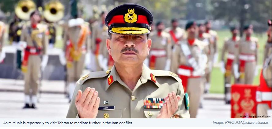 Asim Munir Heads to Iran Amid Rising Tensions as Pakistan Seeks Mediation Role