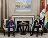 نـێــچـیـرڤــان بـــارزانـــی، سەرۆکی هەرێمی کوردستان، پێشوازيی لە بەڕێز نیکۆلۆ فۆنتانا، باڵیۆزی ئیتالیا لە عێراق کرد.