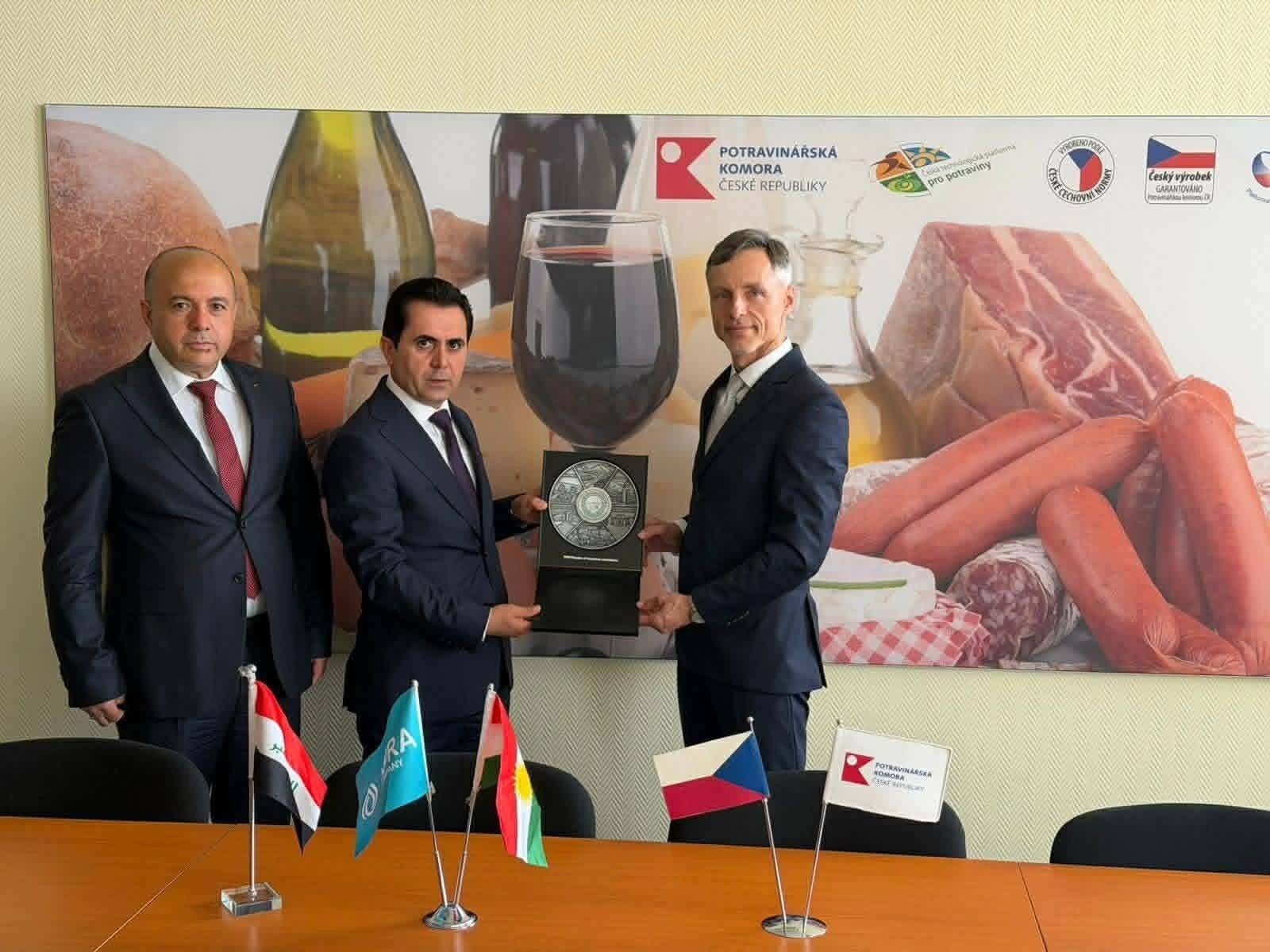 غرفة تجارة أربيل تبحث في التشيك استقطاب الاستثمارات وتطوير القطاع الزراعي
